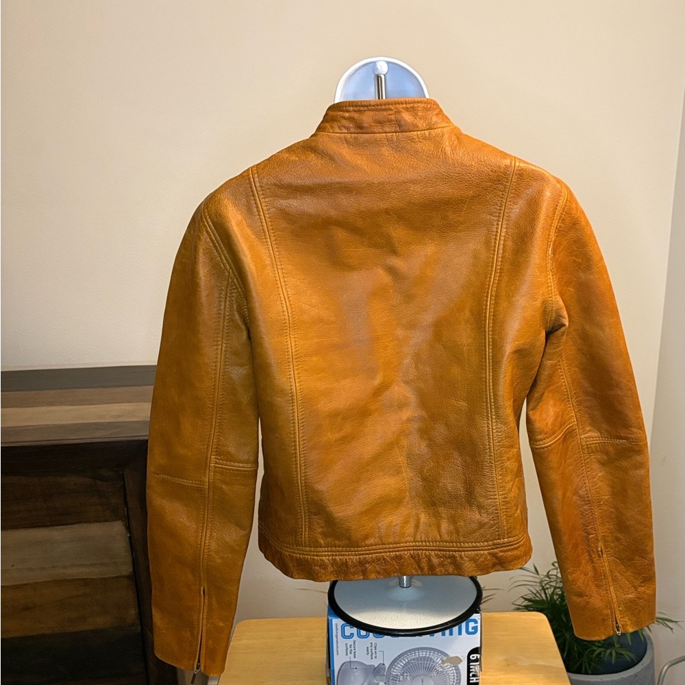 J. Crew Leather Bomber Jacket Size Small - Picture 2 of 13